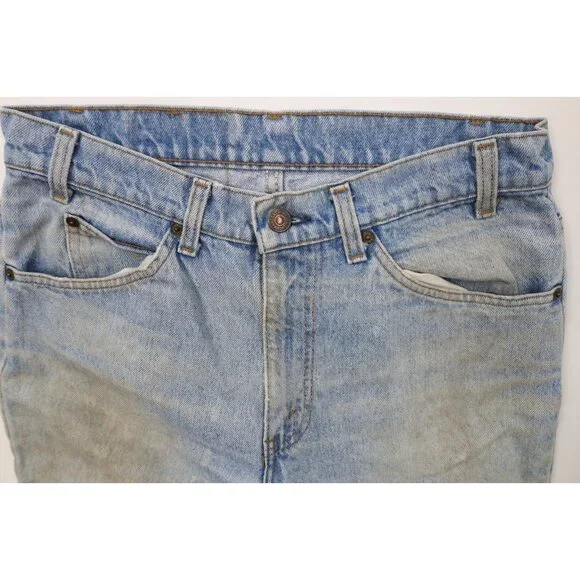 Vtg 80s Levis 509 Orange Tab Mens 32x30 Distressed Regular Straight Leg Jeans US